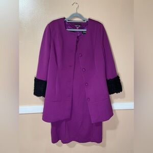 Ashro Elegant Purple set dress and coat (2pcs)